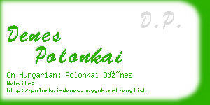 denes polonkai business card